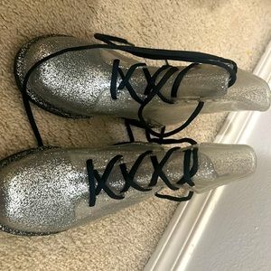Chemistry Rubber Clear Sparkling Boots, Size 7